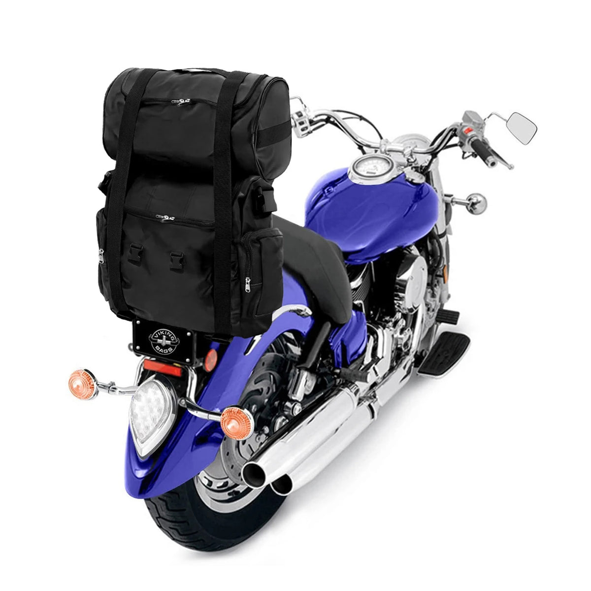 Medium Size Motorcycle Sissybar bag with pockets and studs