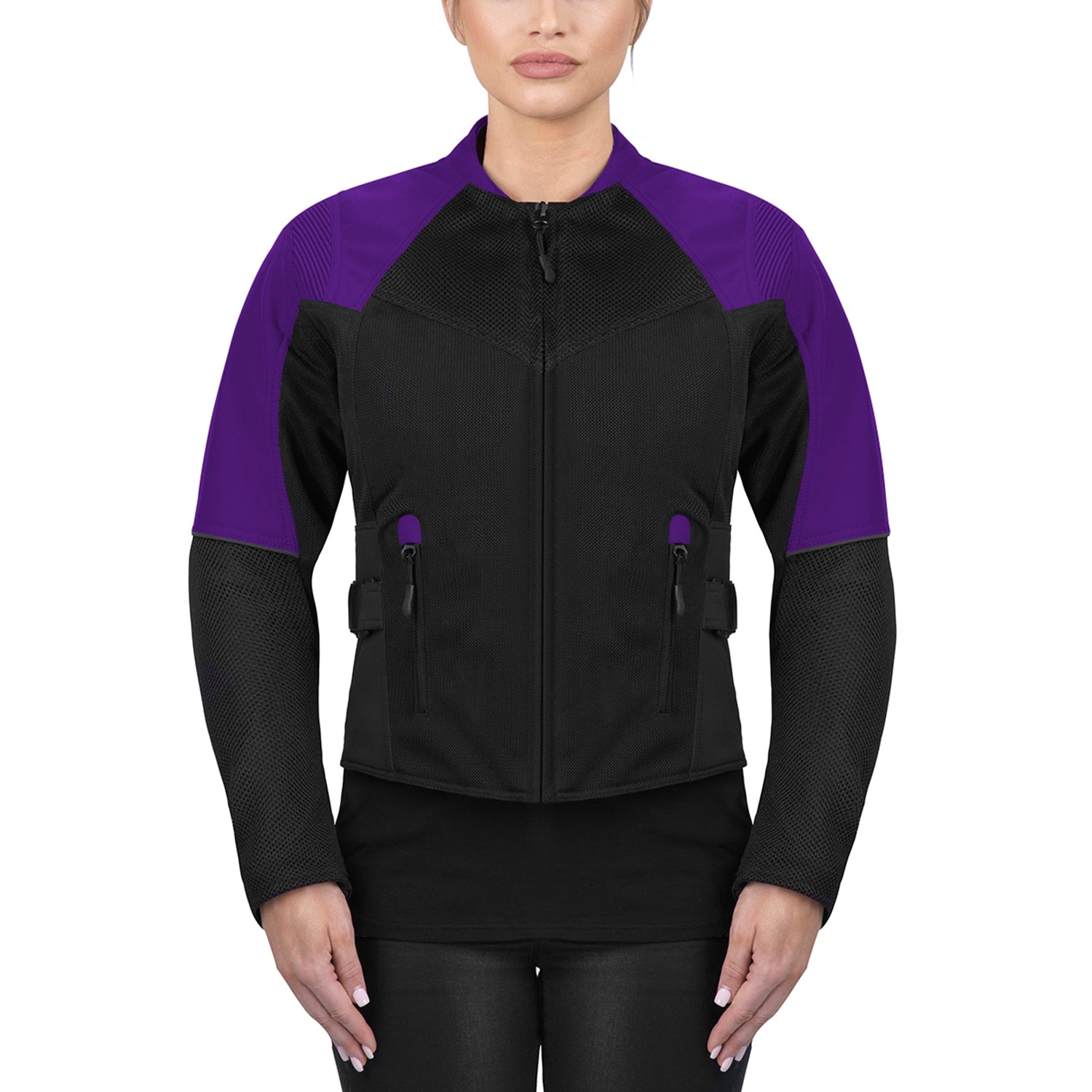 Marika Tek Performance Jacket - Black with Purple Detailing