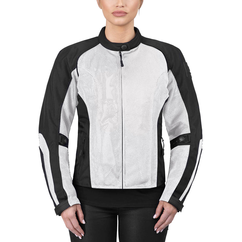 White mesh 2024 motorcycle jacket