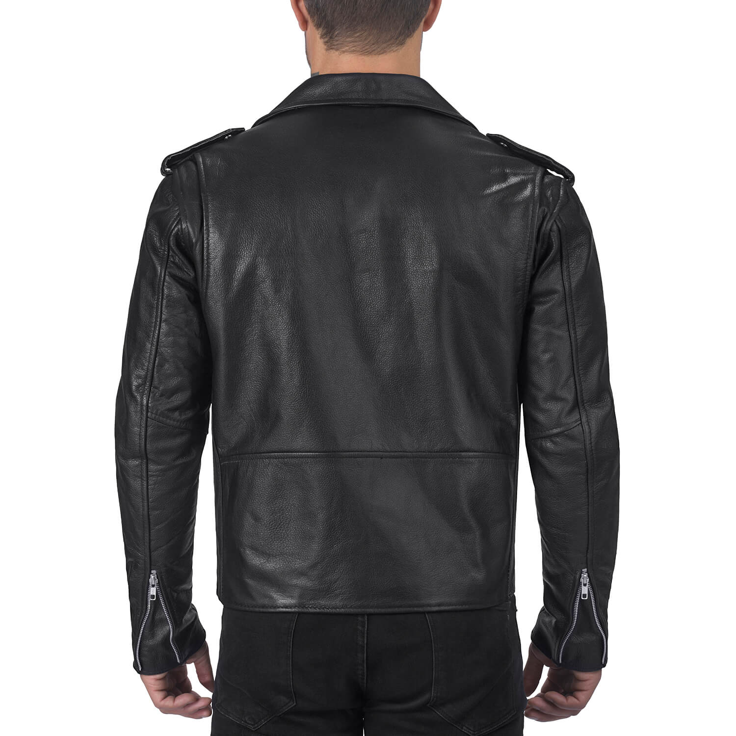Buy Leather Biker Jacket For Men Best Stylish Solid Black Comfortable &  Casual Jacket (X-Large, Black-02) at Amazon.in